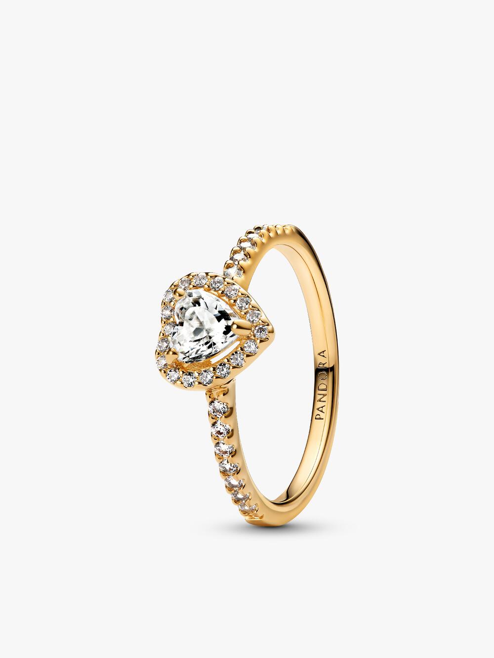 Sparkling Elevated Heart Stud Earrings