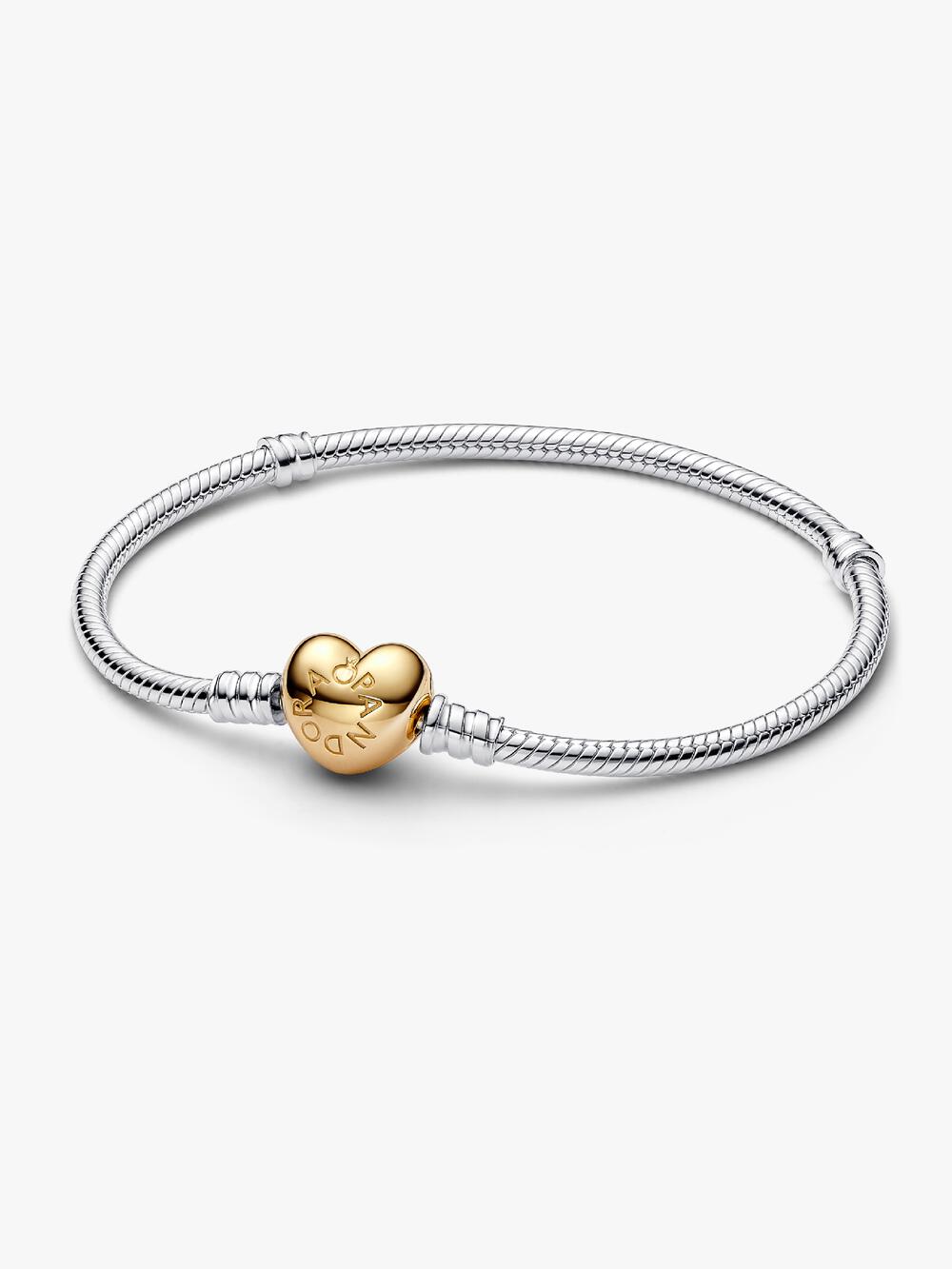Heart Clasp Snake Chain Bracelet