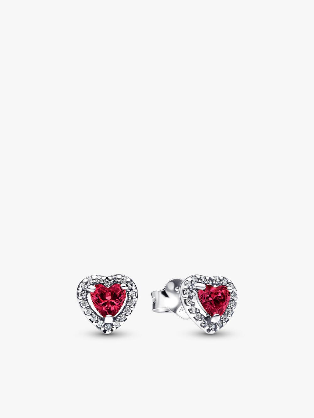Red Heart Stud Earrings
